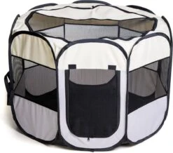 Dogs&Co Puppyren Opvouwbaar Grijs 90x90x60cm In Handige Draagtas -Hondenartikelen Serie Winkel 1200x1057 7