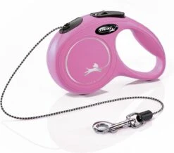 Flexi New Classic Koord - Hondenriem - Roze - XS - 3 M