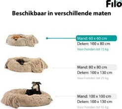 Filo Hondenmand 60cm Met Deken & Rits – Crème – Geschikt Als Kattenmand - Fluffy Donut Hondenbed Lichtbruin - Honden Mand & Bed – Hondenkussen – Kussen Hond – Katten Mand -Hondenartikelen Serie Winkel 1200x1068 4