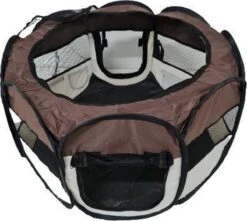 Dailyibed Opvouwbare Puppyren - Bruin - 115x115x58 Cm - Incl. Draagtas - Incl. Voederbak -Hondenartikelen Serie Winkel 1200x1075 5