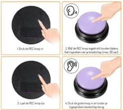 Merkloos Dog Buttons Praatknop Voor Honden - Met Opname Functie - Met Stickers - Intelligentie Speelgoed - 4 Stuks -Hondenartikelen Serie Winkel 1200x1075 7