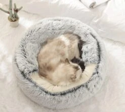 Mooki Nova Plushe - Kattenmand - Luxe Kattenbed - Kattenkussen - Cavebed - Donut - Extra Zacht & Comfortabel - Hondenmand - Lichtblauw - 50 Cm -Hondenartikelen Serie Winkel 1200x1078