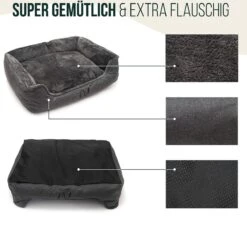 Happilax Wasbaar Hondenbed Met Omkeerbaar Kussen, Hondenmand Voor Kleine Honden, S - Grijs, Puppies Of Katten -Hondenartikelen Serie Winkel 1200x1095 2