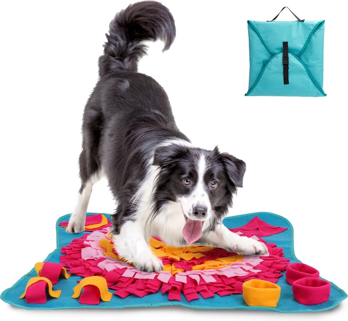 Nobleza Snuffelmat - Speelmat - Hondenspeelgoed - Fleece - Snackmat - 70 X 70 Cm 3 Nobleza Snuffelmat - Speelmat - Hondenspeelgoed - Fleece - Snackmat - 70 X 70 Cm