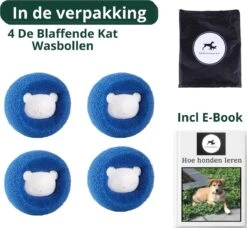 De Blaffende Kat Wasdrogerbollen - Droger Ballen - Huisdier Haarverwijderaar - 4 Wasbollen Voor Wasmachine En Droger -Hondenartikelen Serie Winkel 1200x1107 2