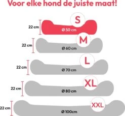 Snoozle Donut Hondenmand - Zacht En Luxe Hondenkussen - Wasbaar - Fluffy - Hondenmanden - 50cm - Grijs -Hondenartikelen Serie Winkel 1200x1110