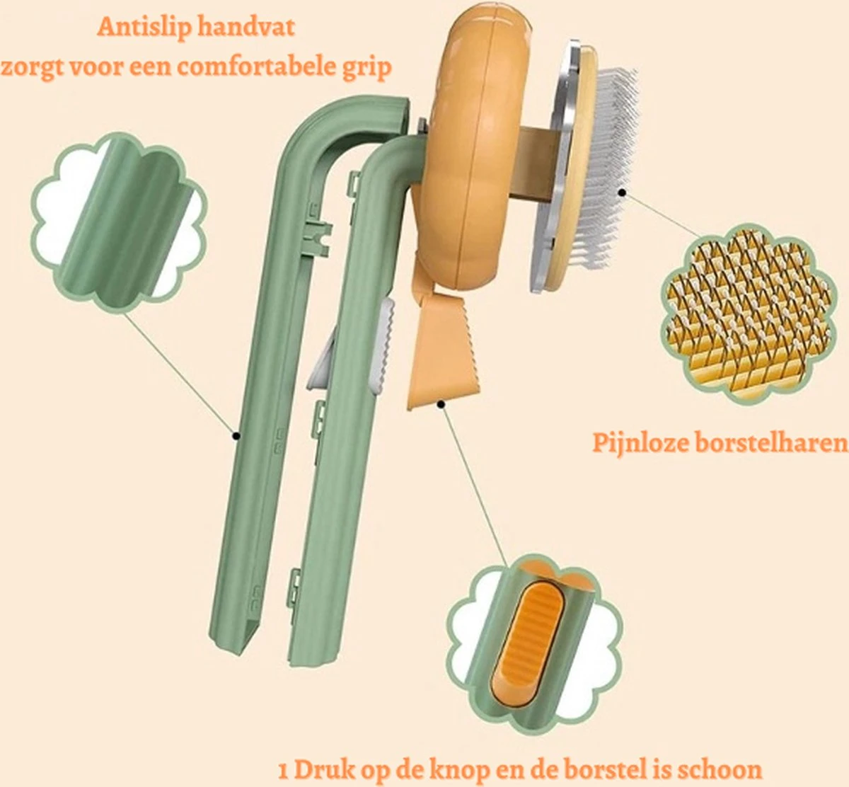 Merkloos Kattenborstel - Hondenborstel - Kattenkam - Pompoen Borstel - Kattenhaar - Haarverwijderaar Voor Huisdieren - Huisdierhaar Verwijderaar 4 Merkloos Kattenborstel - Hondenborstel - Kattenkam - Pompoen Borstel - Kattenhaar - Haarverwijderaar Voor Huisdieren - Huisdierhaar Verwijderaar - Afbeelding 2