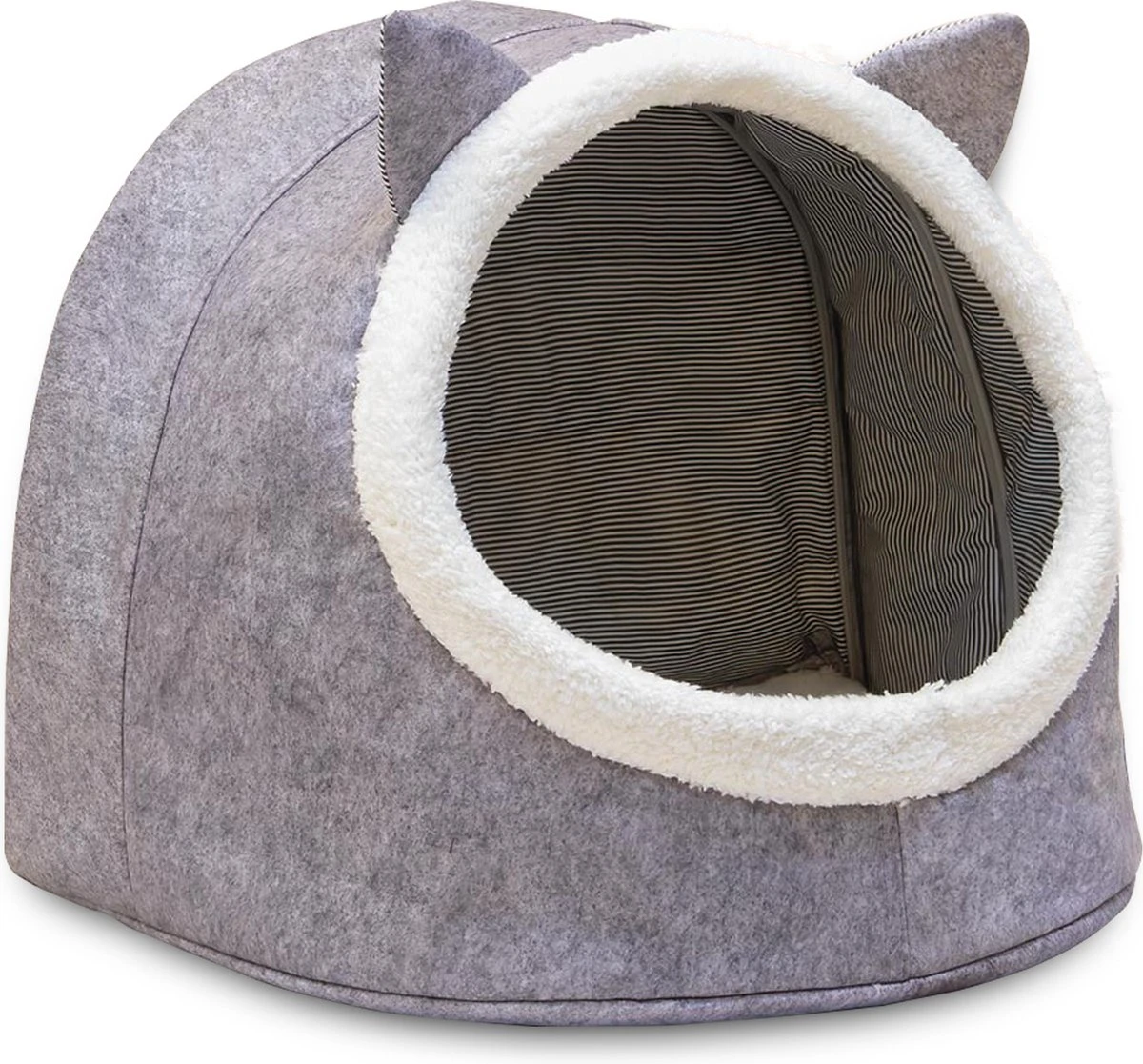 Merkloos Opvouwbaar Kattenhuis - En Hondennest – Cat House - Kattenhol - Cat Cave - Grijs 3 Merkloos Opvouwbaar Kattenhuis - En Hondennest – Cat House - Kattenhol - Cat Cave - Grijs