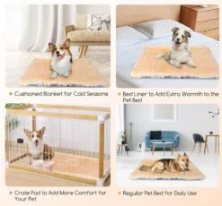 Nobleza Fluffy Benchkussen - Dierenkussen - Hondenkussen - Kattenkussen - Benchmat - Dierenmat - Hondenmat - Kattenmat - Crème - Maat L -Hondenartikelen Serie Winkel 1200x1118 4