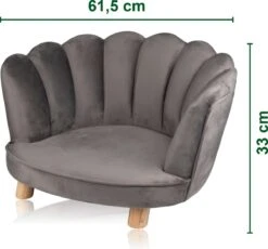 Maxxpro Katten- En Hondenstoel - Grijs - Verhoogd Met Houten Poten - Fluweel Materiaal - 61.5 X 52 X 33 CM - Huisdieren Tot 80 KG -Hondenartikelen Serie Winkel 1200x1119 1