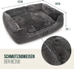 Happilax Wasbaar Hondenbed Met Omkeerbaar Kussen, Hondenmand Voor Kleine Honden, S - Grijs, Puppies Of Katten -Hondenartikelen Serie Winkel 1200x1126 1