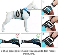 Hondenharnas – Inclusief Hondenriem – Reflecterend – Hondentuig – Hondenriem – Y Tuig Hond - Anti Trek Tuig - Zwart – Maat M -Hondenartikelen Serie Winkel 1200x1127 7
