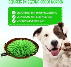 VEDIC® - XL Snuffelmat Groen/Bruin - Hondenspeelgoed- Antischrok - 45 CM - Hondenspeelgoed - Honden En Katten - Intelligentie - Slow Feeder - Voerbak -Hondenartikelen Serie Winkel 1200x1134 9