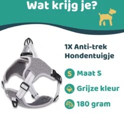 Mmoods Hondentuigje Grijs - Anti-Trek Tuig Voor Puppy's - Hondenharnas Voor Kleine Honden - Reflecterende Halsband Hond - Hondenhalsband Maat S -Hondenartikelen Serie Winkel 1200x1135 19