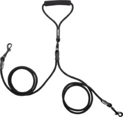 Rebel Petz - Dubbele Verstelbare Hondenriem Voor Twee Honden - Met Draaibare Sluiting En Zacht Handvat - Small En Large - Small (140 Cm Lang, Ø 8 Mm) -Hondenartikelen Serie Winkel 1200x1136 17