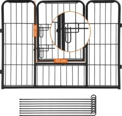 Transformeerbare Hondenren - Dieromheining Van 60 Cm Hoog En 210 Cm Diagonaal - Zwart 16 Transformeerbare Hondenren - Dieromheining Van 60 Cm Hoog En 210 Cm Diagonaal - Zwart -Hondenartikelen Serie Winkel 1200x1138 4