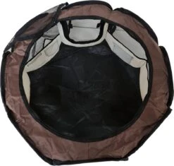 Dailyibed Opvouwbare Puppyren - Bruin - 115x115x58 Cm - Incl. Draagtas - Incl. Voederbak -Hondenartikelen Serie Winkel 1200x1140 16