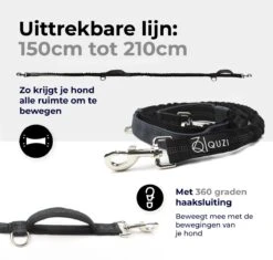 Canicross Looplijn Hond Met Heupriem Voor Hardlopen - Elastische Handsfree Hondenriem - Honden Trainingslijn - 150/210cm - Zwart -Hondenartikelen Serie Winkel 1200x1140 19