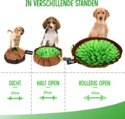 VEDIC® - XL Snuffelmat Groen/Bruin - Hondenspeelgoed- Antischrok - 45 CM - Hondenspeelgoed - Honden En Katten - Intelligentie - Slow Feeder - Voerbak -Hondenartikelen Serie Winkel 1200x1140 24