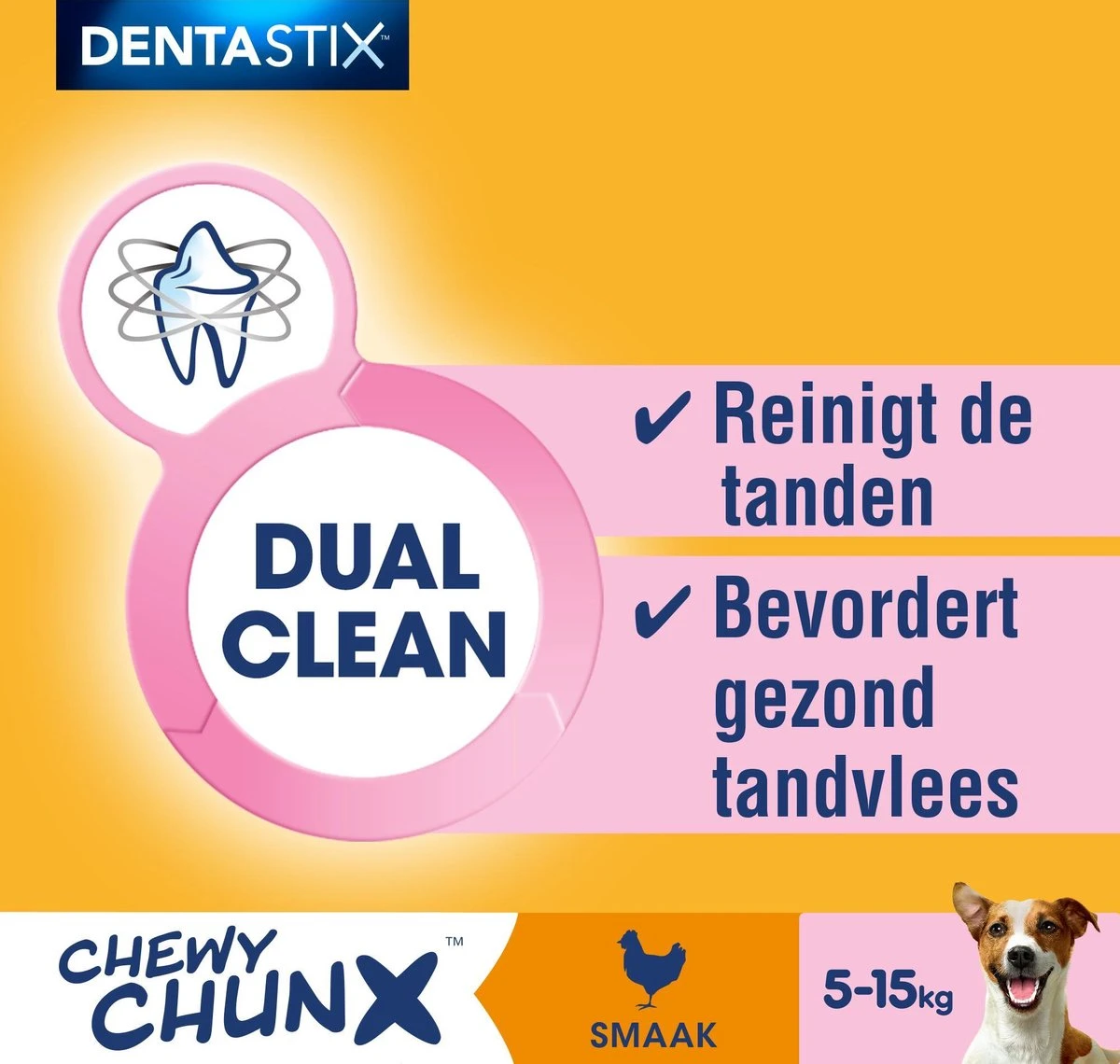 Pedigree Dentastix Chewy Chunx Hondensnacks Mini - Kip - 5 X 68 Gr 6 Pedigree Dentastix Chewy Chunx Hondensnacks Mini - Kip - 5 X 68 Gr - Afbeelding 4
