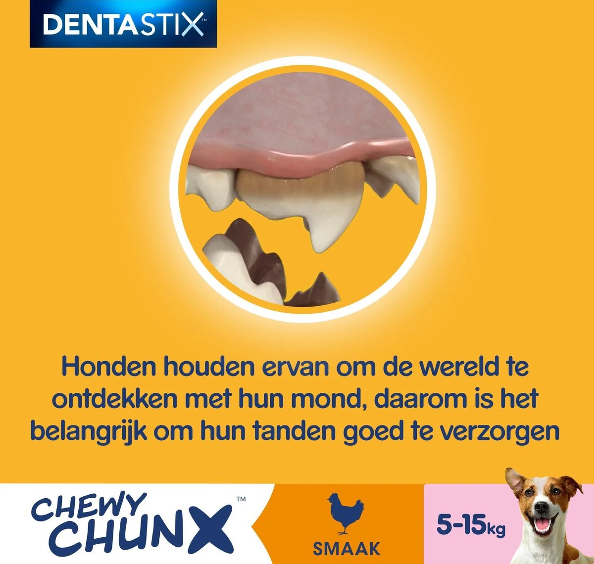 Pedigree Dentastix Chewy Chunx Hondensnacks Mini - Kip - 5 X 68 Gr 8 Pedigree Dentastix Chewy Chunx Hondensnacks Mini - Kip - 5 X 68 Gr - Afbeelding 6
