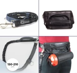 Canicross Looplijn Hond Met Heupriem Voor Hardlopen - Elastische Handsfree Hondenriem - Honden Trainingslijn - 150/200cm - Grijs -Hondenartikelen Serie Winkel 1200x1142 14