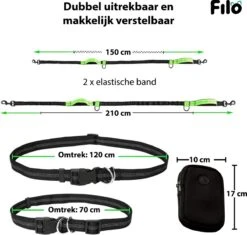 Filo Elastische Hondenriem Middel - Hardlopen En Wandelen - Hardloopriem Hond Handsfree Met Heuptasje - Looplijn Met Heupriem - Canicross Gordel Honden - Riemen - Heupgordel - Leiband -Hondenartikelen Serie Winkel 1200x1142 15