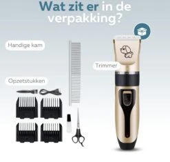BYER Professionele Dieren Tondeuse Set - Voor Huisdieren Katten & Honden - Draadloos - Oplaadbare Pet Trimmer - Dog Tondeuze Clipper - 5 Standen & Vier Opzetkammen - Low Noise -Hondenartikelen Serie Winkel 1200x1142 9