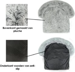 Zootic Fluffy Hondenkussen Hondenmand Hondenbed - Grijs 100 X 90 Cm 14 Zootic Fluffy Hondenkussen Hondenmand Hondenbed - Grijs 100 X 90 Cm -Hondenartikelen Serie Winkel 1200x1144 3