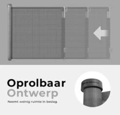 Château Animaux® - Tot 180cm Breed Traphekje Oprolbaar Hond - Stijlvolle Oplossing - Dieren Hek - Honden Hek -Hondenartikelen Serie Winkel 1200x1145 23