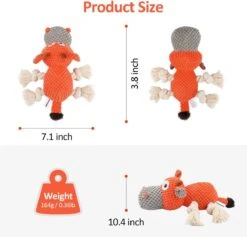 Merkloos Hondenknuffel - Interactief Piepspeelgoed Voor Honden - Teddy - Stoer Hondenkauwspeelgoed - Met Katoenen Materiaal En Gekreukt Papier - Hondenspeelgoed Voor Grote En Kleine Honden -Hondenartikelen Serie Winkel 1200x1150 29