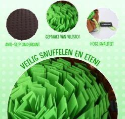 VEDIC® - XL Snuffelmat Groen/Bruin - Hondenspeelgoed- Antischrok - 45 CM - Hondenspeelgoed - Honden En Katten - Intelligentie - Slow Feeder - Voerbak -Hondenartikelen Serie Winkel 1200x1151 11