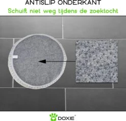 Doxie® Hondenspeelgoed – Speelgoed Hond – Snuffelmat – Antislip – Wasbaar – ⌀ 50 Cm – Lichtgrijs Met Wit -Hondenartikelen Serie Winkel 1200x1153 22