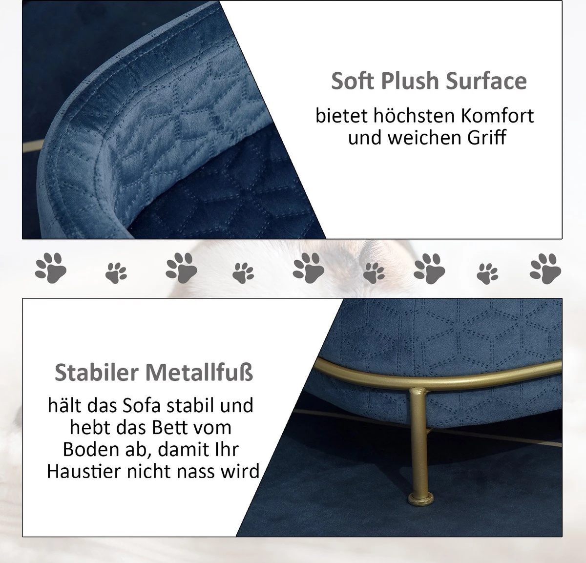 PawHut Hondenbank Met Rugleuning Huisdierenbank Met Metalen Poten Hondenbed Kattenbank D04-157 7 PawHut Hondenbank Met Rugleuning Huisdierenbank Met Metalen Poten Hondenbed Kattenbank D04-157 - Afbeelding 5