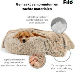Filo Hondenmand 60cm Met Deken & Rits – Crème – Geschikt Als Kattenmand - Fluffy Donut Hondenbed Lichtbruin - Honden Mand & Bed – Hondenkussen – Kussen Hond – Katten Mand -Hondenartikelen Serie Winkel 1200x1153 4