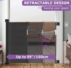 Caedentes - Hondenhek – Inrolbaar – Dierenhek -tot 150cm Uitrolbaar – Zwart -Hondenartikelen Serie Winkel 1200x1154 5