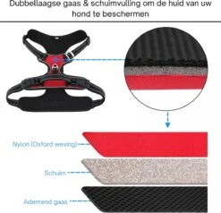 Hondenharnas – Inclusief Hondenriem – Reflecterend – Hondentuig – Hondenriem – Y Tuig Hond - Anti Trek Tuig - Zwart – Maat M -Hondenartikelen Serie Winkel 1200x1157 10