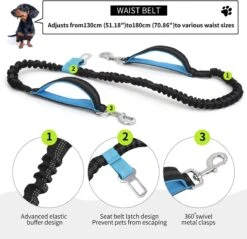 BOTC Looplijn Hond Met Heupriem Voor Hardlopen - Met Drinkbak Hond - Hondenriem - 1 Roll Poep Zakjes - Zwart -Hondenartikelen Serie Winkel 1200x1159 48