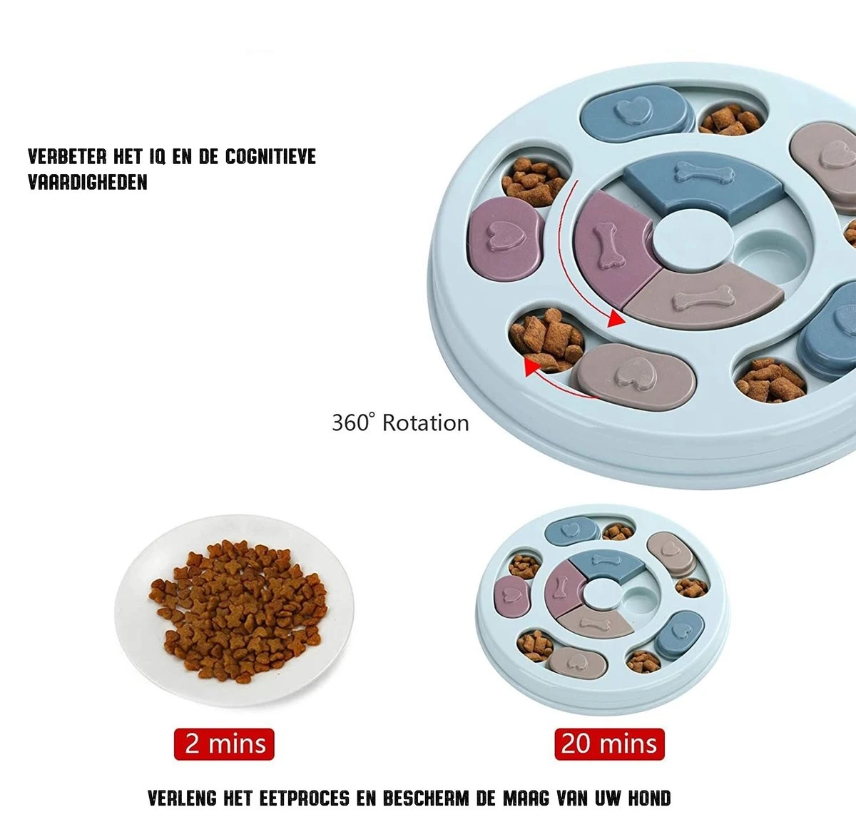 Hondenpuzzel – Hondenspeelgoed – Puppy Puzzel – Intelligentie Speelgoed – Anti Schrok Speeltje – Puppy Voerbak 6 Hondenpuzzel – Hondenspeelgoed – Puppy Puzzel – Intelligentie Speelgoed – Anti Schrok Speeltje – Puppy Voerbak - Afbeelding 4