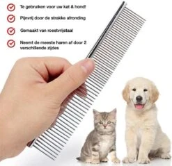 Merkloos Anti-Klit- Kam - Haarverwijderaar Voor Huisdieren - Pijnloos - Roestvrijstaal - Huisdiervriendelijk -Hondenartikelen Serie Winkel 1200x1161 19