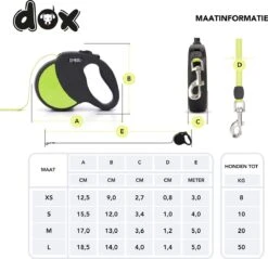 DDOXX Intrekbare Hondenriem, Reflecterend | Vele Kleuren & Maten | Voor Kleine & Grote Honden | Intrekbare Hondenriem Puppy Kat | Hondenriem Accessoires Hond | XS, 3 M, Tot 8 Kg, Geel -Hondenartikelen Serie Winkel 1200x1161 24