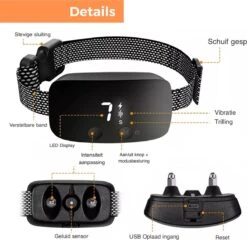 Amaeze Anti Blafband - Opvoedingshalsband Zonder Schok En Diervriendelijk – Blafband Voor Honden – Opvoedingshalsbanden - Voor Kleine En Grote Honden - Antiblafband Zonder Schok Waterdicht - Oplaadbaar - Vibratie En Audio -Hondenartikelen Serie Winkel 1200x1165 14