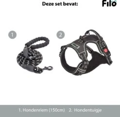 Filo Anti Trek Hondentuig Maat XL Met Hondenriem - Y Tuig Hond Verstelbaar - Hondenharnas Met Hondenlijn - Honden Tuigje - Leiband Hond - Hondentuigje - Extra Large - Riem -Hondenartikelen Serie Winkel 1200x1170 22