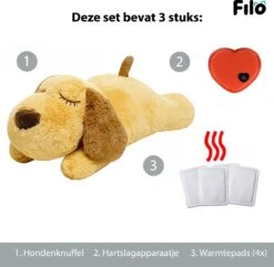 Filo Hondenknuffel Met Hartslag En Warmtebron - Hartslagknuffel Hondenspeelgoed Snuggle Puppy - Knuffel Met Hartslag - Heartbeat Knuffel Hond -Hondenartikelen Serie Winkel 1200x1170 31
