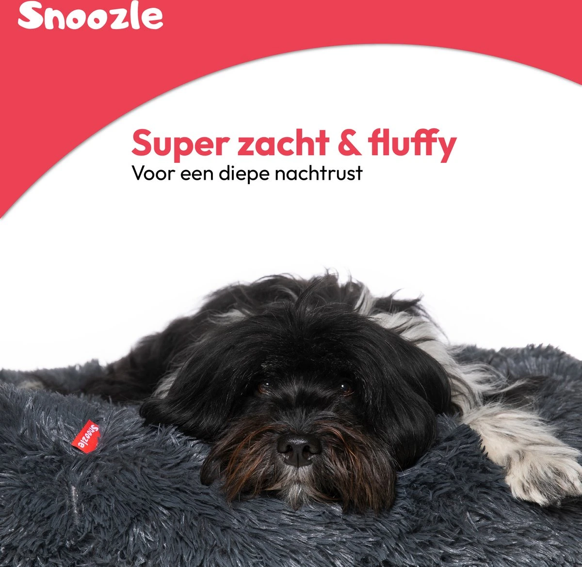 Snoozle Donut Hondenmand - Zacht En Luxe Hondenkussen - Wasbaar - Fluffy - Hondenmanden - 60cm - Grijs 4 Snoozle Donut Hondenmand - Zacht En Luxe Hondenkussen - Wasbaar - Fluffy - Hondenmanden - 60cm - Grijs - Afbeelding 2