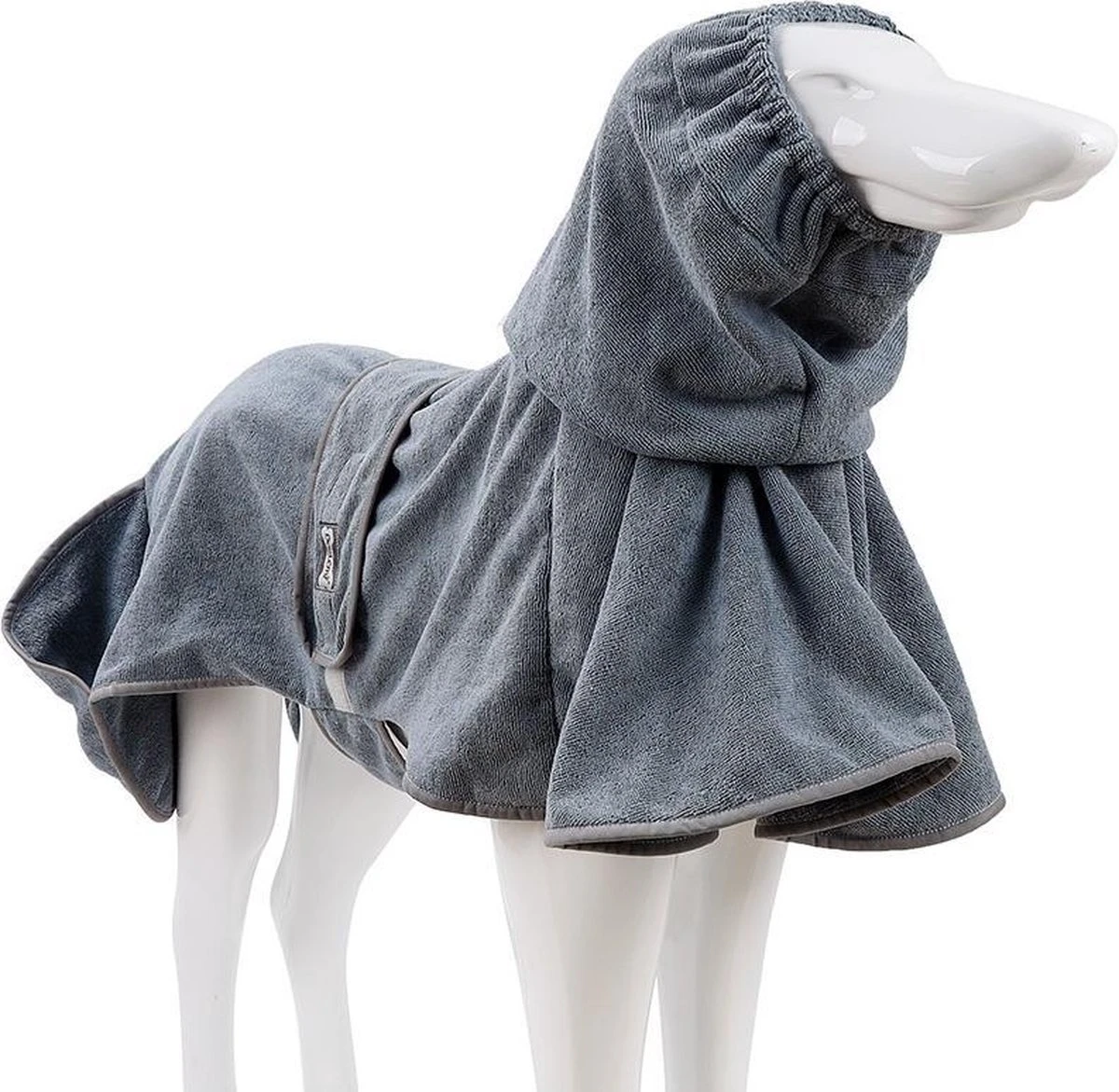 Super Absorberende Honden Badjas Grijs Maat L 4 Super Absorberende Honden Badjas Grijs Maat L - Afbeelding 2