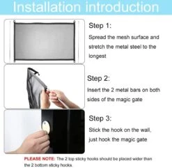 Merkloos ACE Pets – Oprolbaar Hondenrek Voor Binnen - Traphekje Hond Zonder Boren - Veiligheidshek Deurhekje - 180 X 72 Cm - Zwart -Hondenartikelen Serie Winkel 1200x1172 13