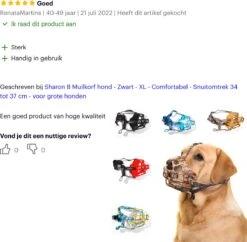 Sharon B Muilkorf Hond - Zwart - XL - Comfortabel - Snuitomtrek 34 Tot 37 Cm - Voor Grote Honden -Hondenartikelen Serie Winkel 1200x1174 23