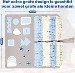 Snuffelmat Hond - Likmat Hond - Honden Speelgoed Intelligentie - Anti Schrokbak Hond - Honden Speeltjes - 100cmx100cm -Hondenartikelen Serie Winkel 1200x1174 27