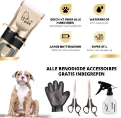 BeautyFit - 16-delig Hondentondeuse Set - Professionele Honden Trimset - Dieren Tondeuse Voor Dikke Vacht - Meest Complete Set - Inclusief 4 Opzetkammen - Hondenschaar - Mist Verstuiver - Handschoen Borstel - Nagelknipper -Hondenartikelen Serie Winkel 1200x1175 8